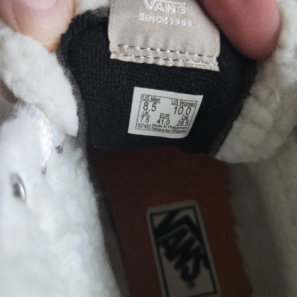 Vans Sk8 Hi Cordura Women Size 10 Tan And White High Top 012026 - Picture 8 of 9